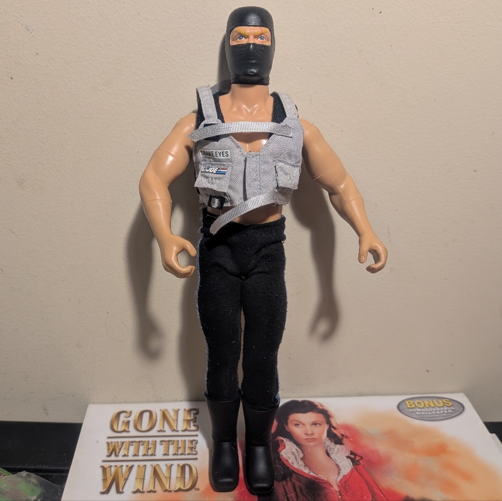 GI Joe Snake Eyes 11" Action Figure Hasbro 1992 Vintage 90's Hall Of Fame